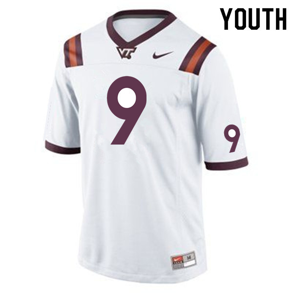 Youth #9 Khalil Ladler Virginia Tech Hokies College Football Jerseys Sale-Maroon